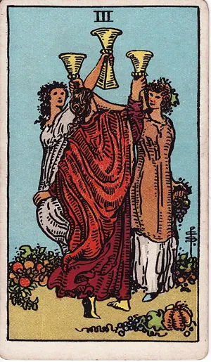컵 3 타로 카드 (Three of Cups)
