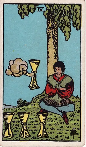 컵 4 타로 카드 (Four of Cups)