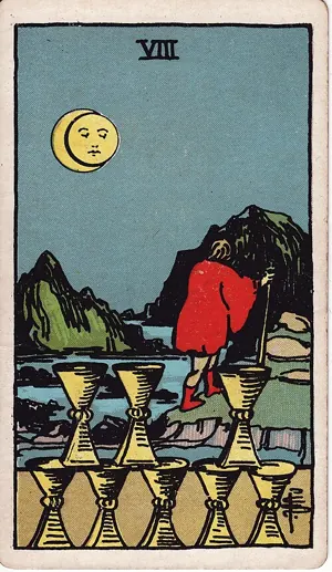 컵 8 타로 카드 (Eight of Cups)