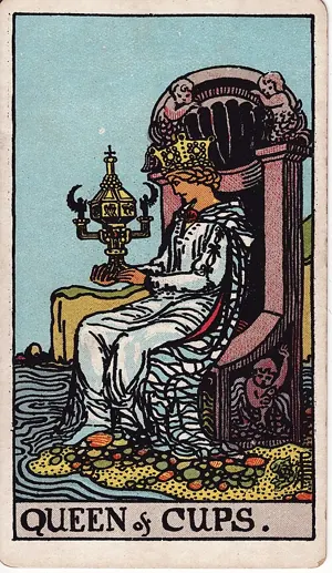 컵 퀸 타로 카드 (Queen of Cups)