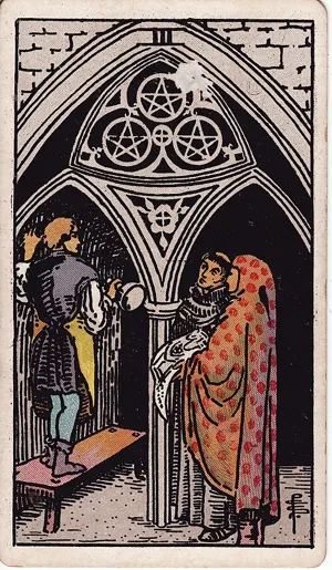 펜타클 3 타로 카드 (Three of Pentacles)