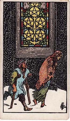 펜타클 5 타로 카드 (Five of Pentacles)