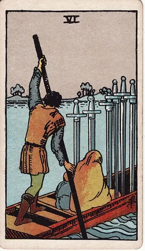 소드 6 타로 카드 (Six of Swords)