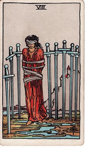 소드 8 타로 카드 (Eight of Swords)