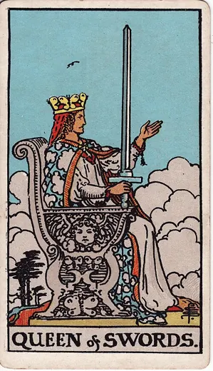 소드 퀸 타로 카드 (Queen of Swords)