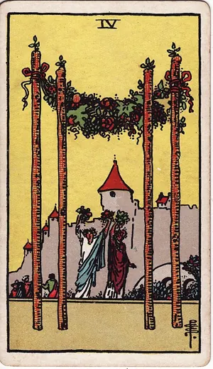 완드 4 타로 카드 (Four of Wands)
