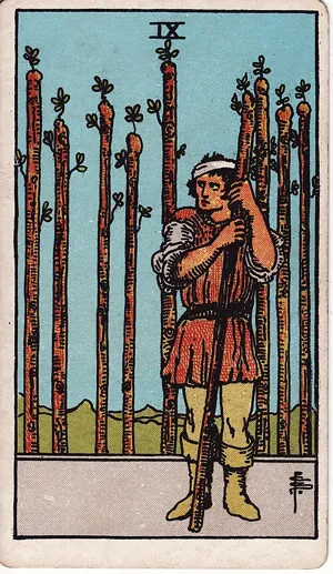 완드 9 타로 카드 (Nine of Wands)
